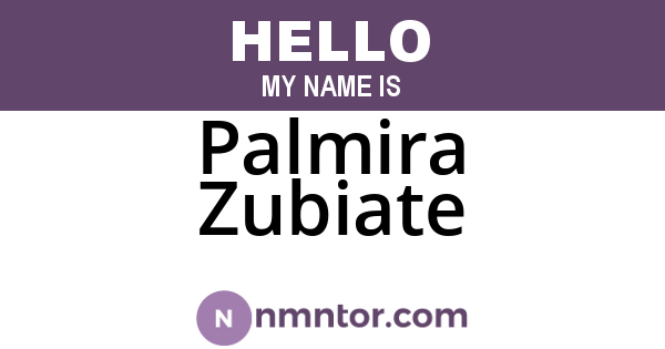 Palmira Zubiate