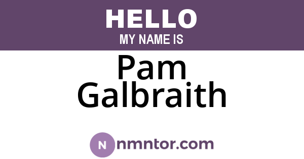 Pam Galbraith