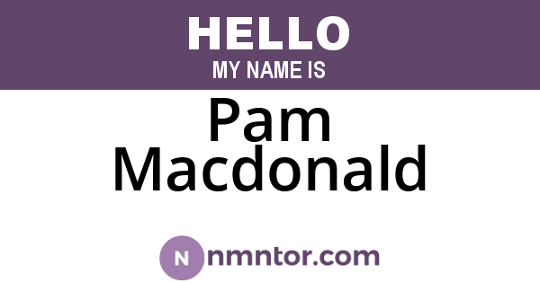 Pam Macdonald