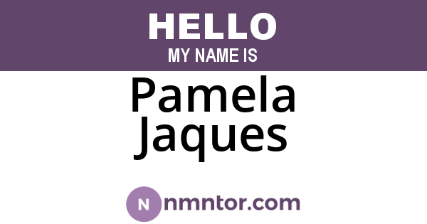 Pamela Jaques