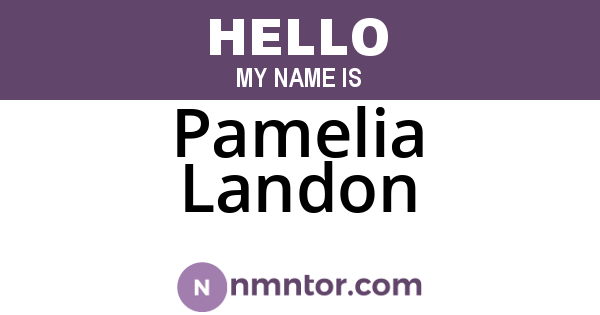 Pamelia Landon