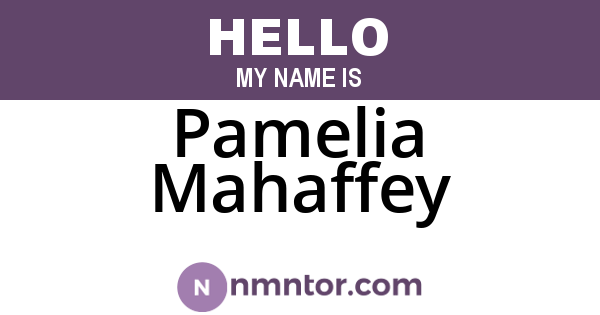 Pamelia Mahaffey