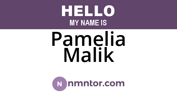 Pamelia Malik