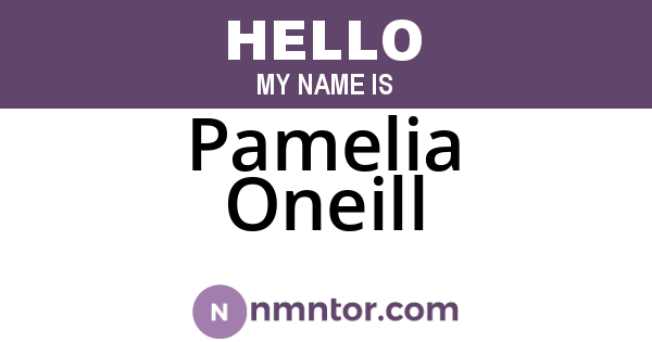 Pamelia Oneill