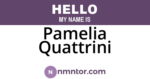 Pamelia Quattrini