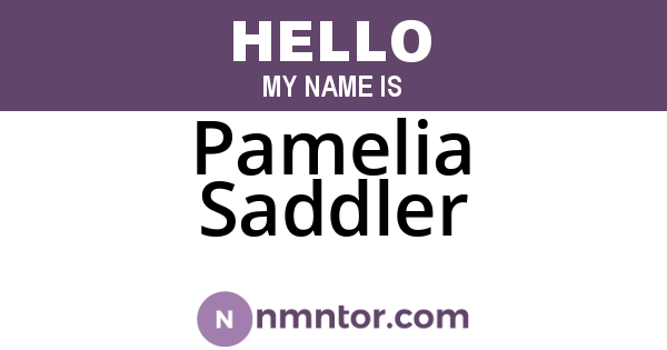 Pamelia Saddler