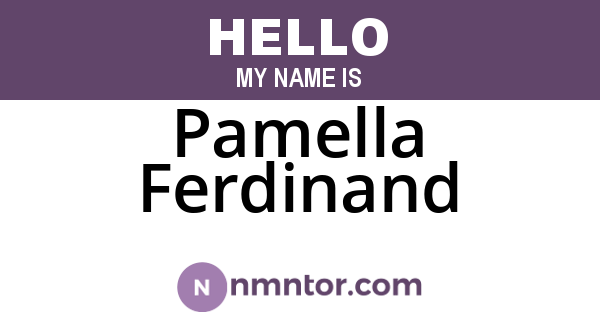 Pamella Ferdinand