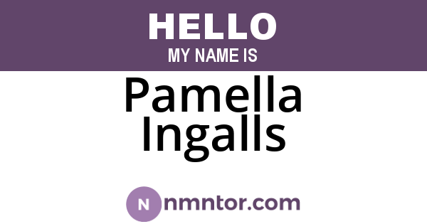 Pamella Ingalls