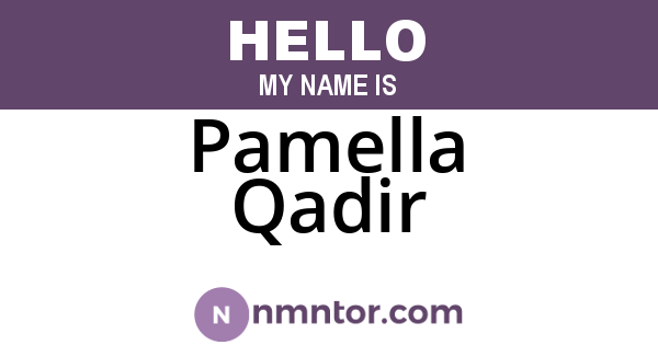 Pamella Qadir