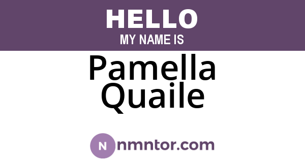 Pamella Quaile