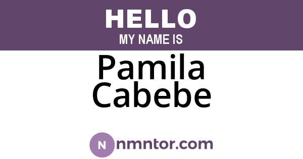 Pamila Cabebe