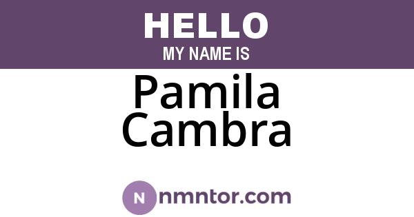 Pamila Cambra