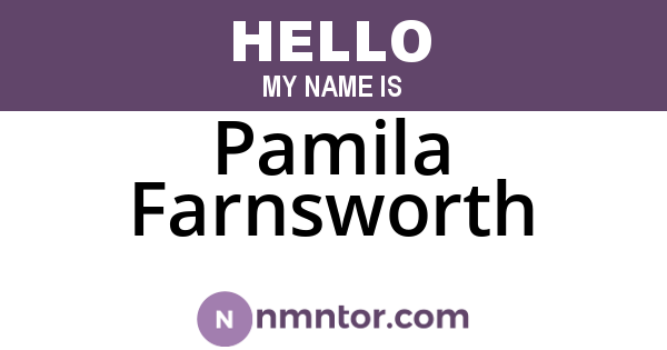 Pamila Farnsworth