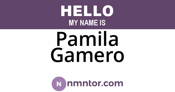 Pamila Gamero