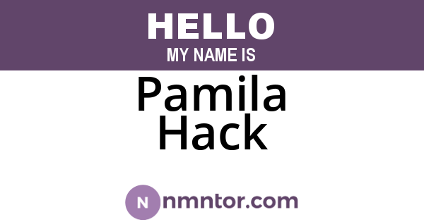 Pamila Hack