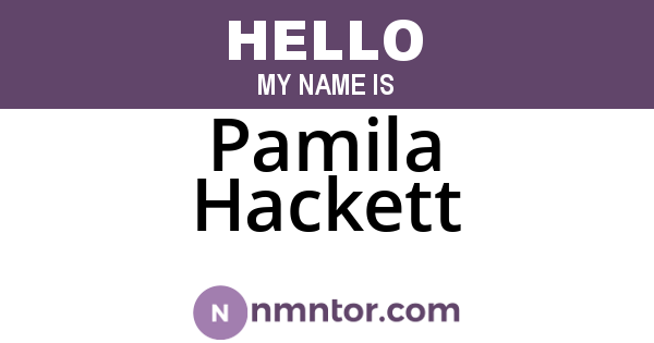 Pamila Hackett