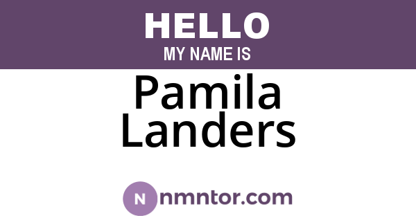 Pamila Landers