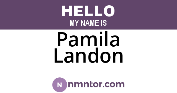 Pamila Landon