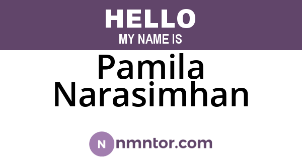 Pamila Narasimhan