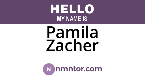 Pamila Zacher