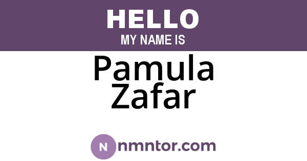 Pamula Zafar