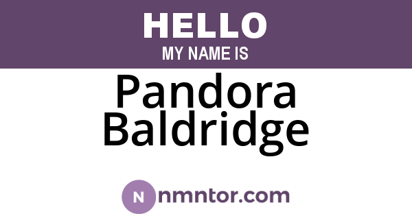 Pandora Baldridge