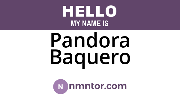Pandora Baquero