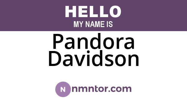 Pandora Davidson