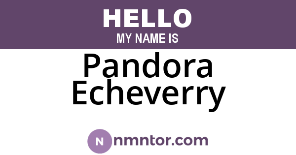 Pandora Echeverry