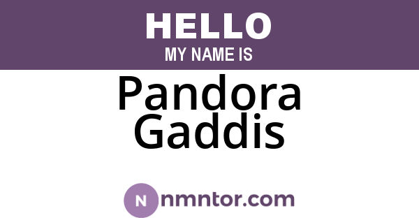 Pandora Gaddis