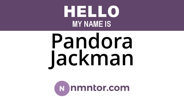 Pandora Jackman