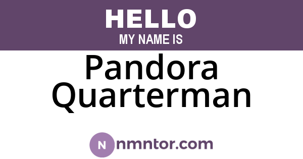 Pandora Quarterman