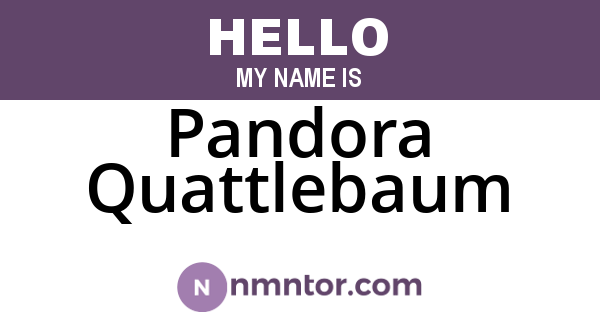 Pandora Quattlebaum