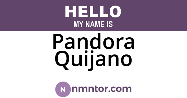 Pandora Quijano