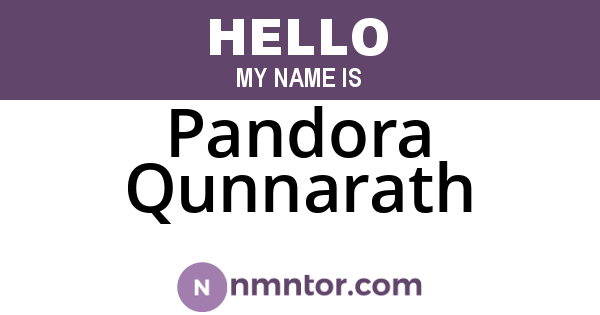 Pandora Qunnarath