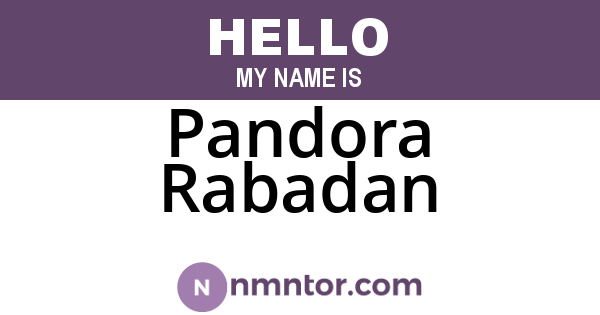 Pandora Rabadan
