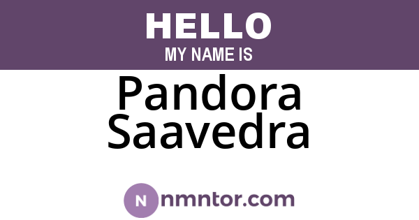 Pandora Saavedra