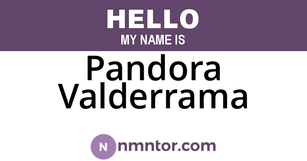 Pandora Valderrama