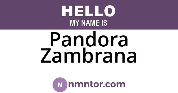 Pandora Zambrana
