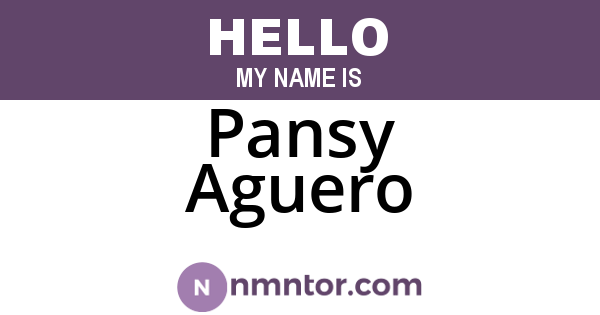 Pansy Aguero