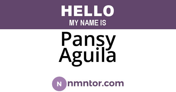 Pansy Aguila
