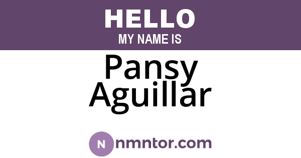 Pansy Aguillar
