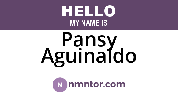 Pansy Aguinaldo