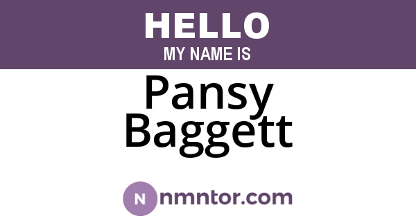 Pansy Baggett