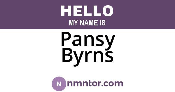 Pansy Byrns