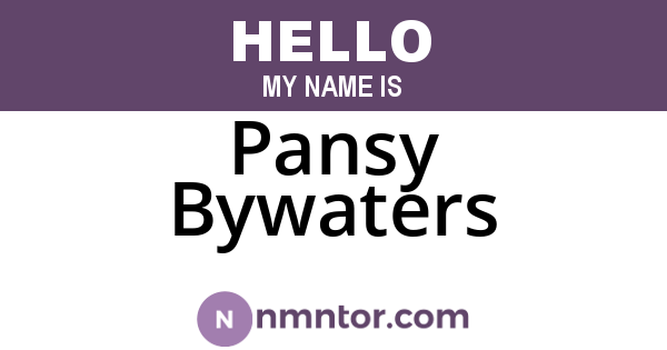Pansy Bywaters