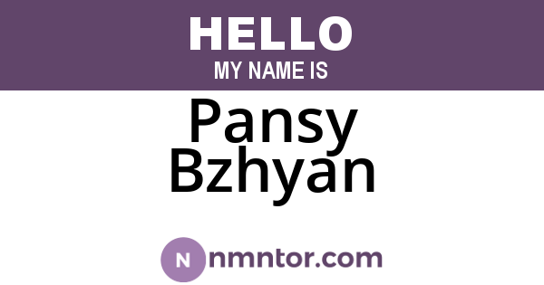 Pansy Bzhyan
