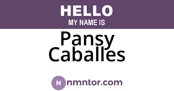 Pansy Caballes