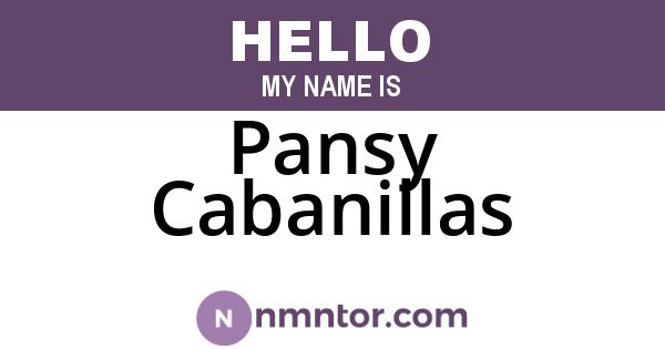 Pansy Cabanillas