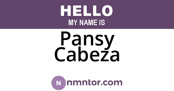 Pansy Cabeza